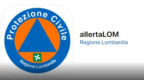 L’applicazione di Regione Lombardia per segnalare le allerte meteo regionali